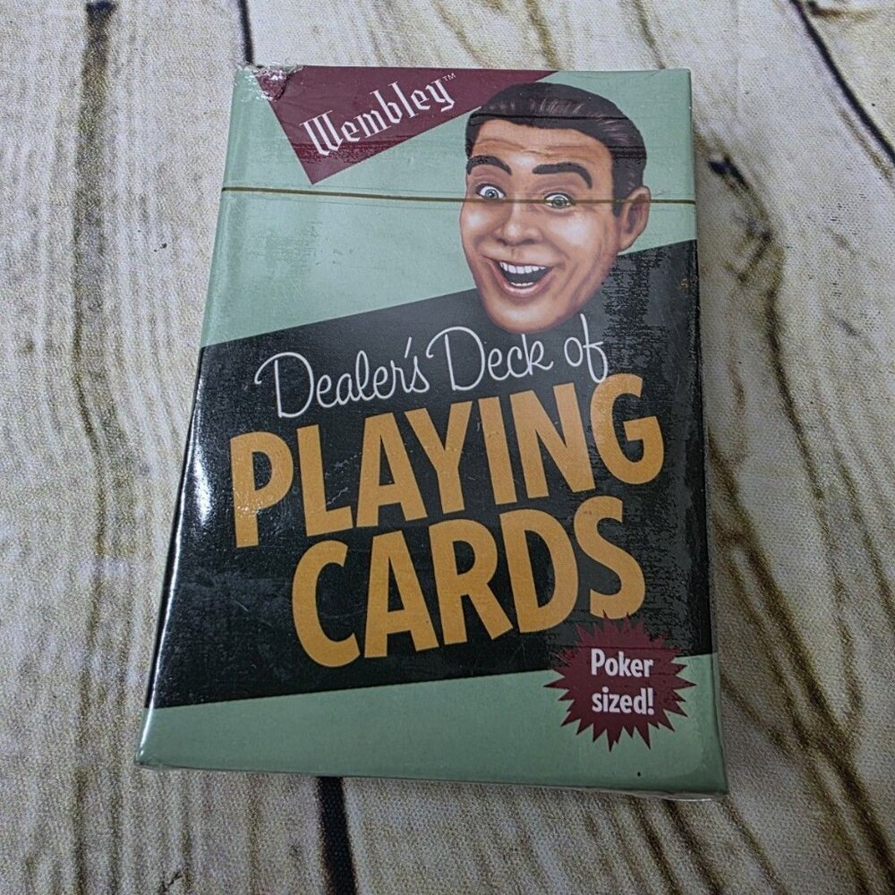 Vintage New Sealed Wembley Dealers Deck Of Playing Cards Poker Sized